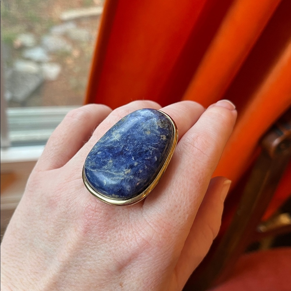 Large Sodalite Statement Ring MNG - Picture 2 of 3